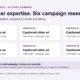 Shared Assessments delivery summary showing six captioned video-ad creatives with thumbnails and campaign copy. Creative drafts, not launched results.